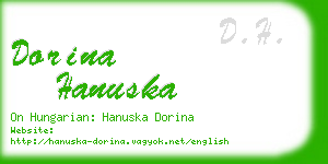 dorina hanuska business card